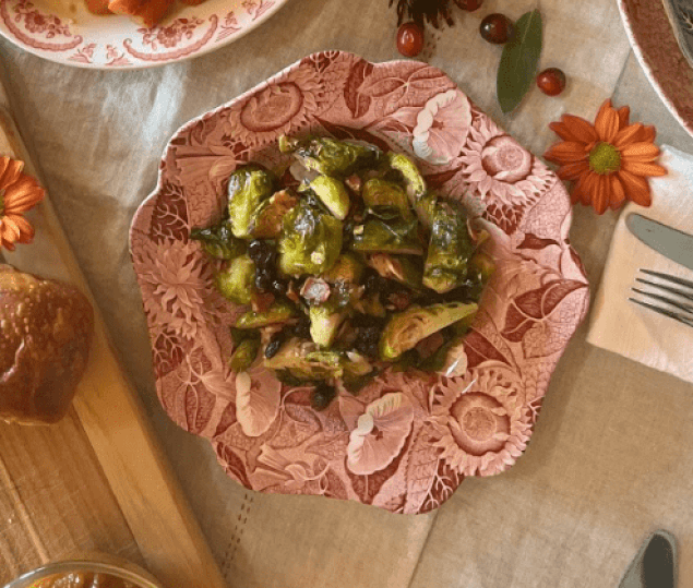 Brussels Sprouts with Bacon Butter & Cranberry Quart
